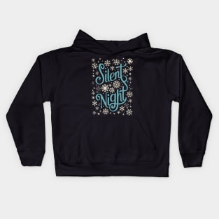 Silent Night - Cute Christmas Snowflakes Kids Hoodie